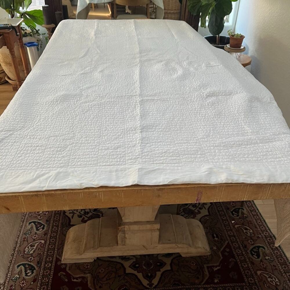 Real Simple Cotton Quilt Textured Bedspread Coverlet 90" x 78" Quilted Bedcover